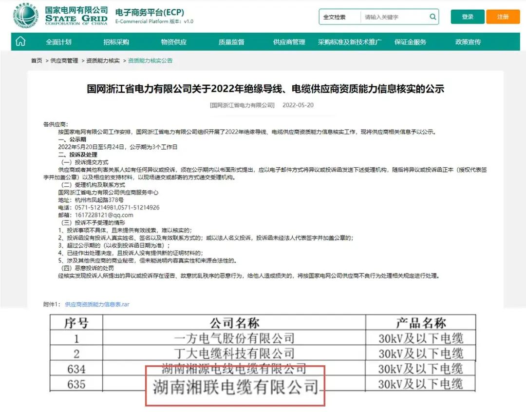 喜訊 | 湘聯電纜順利通過國家電網“供應商資質能力”審核！